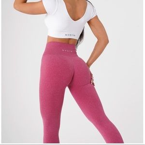 NVGTN Crimson NV seamless leggings.